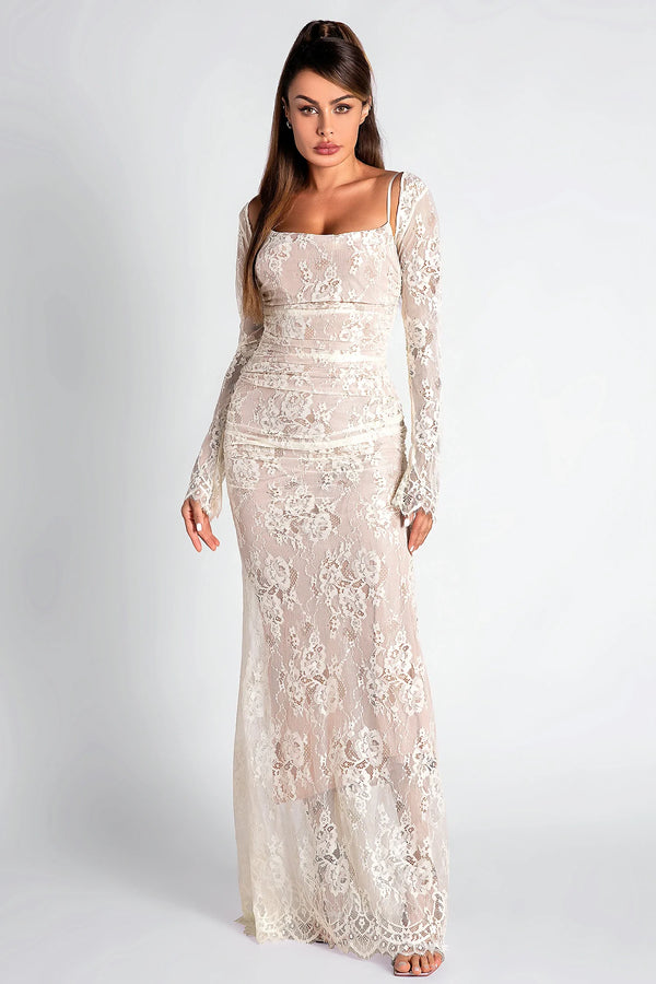 Laska Lace Floral Mermaid Maxi Dress