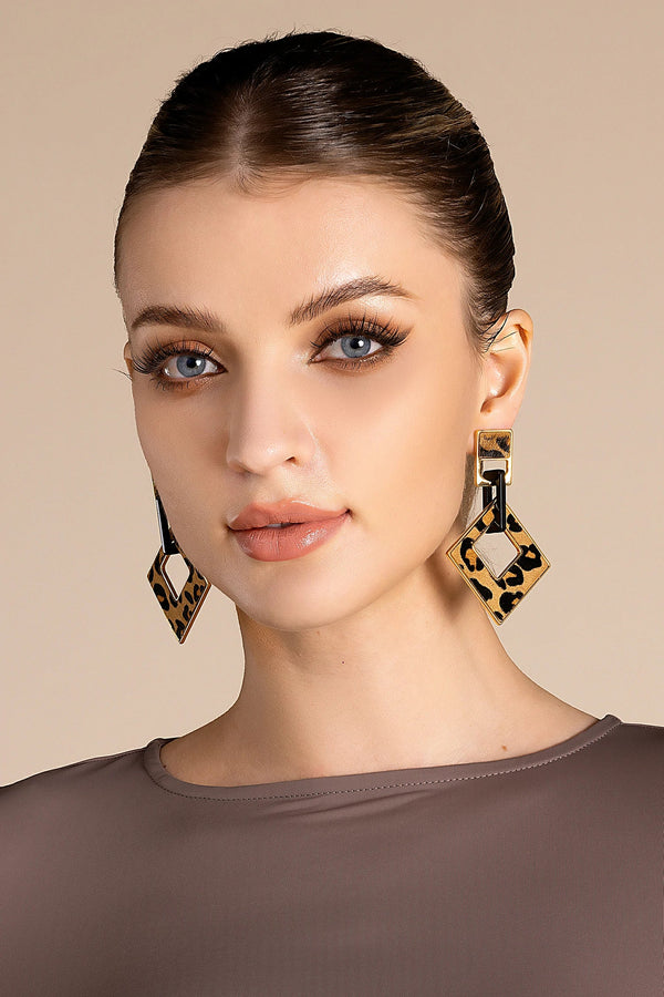 Raziya Hollow Square Earrings