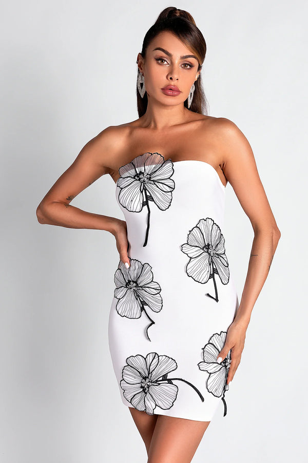 Acherres Off Shoulder Floral Mini Dress