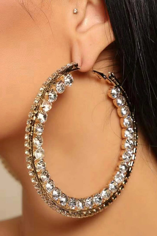 Annella Hoop Diamond Earrings