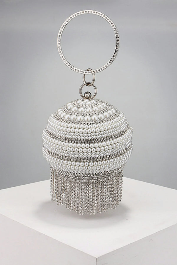 Annistin Diamond Pearl Tassel Mini Bag