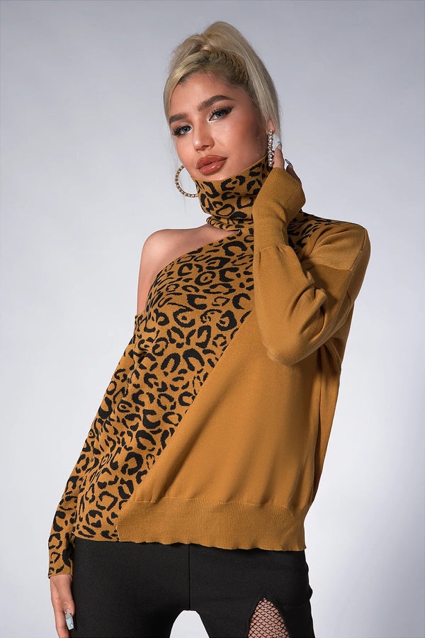 Fiorenza Highneck Print Sweater